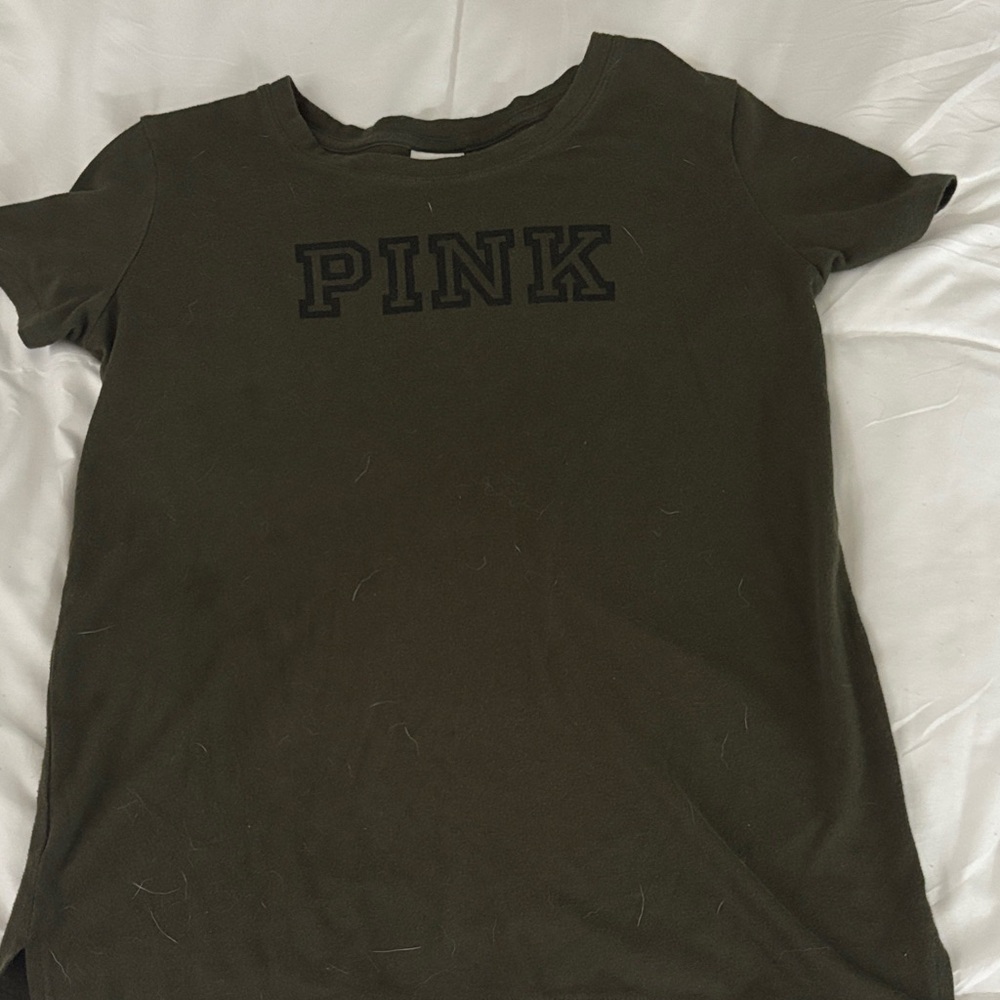 PINK Victoria's Secret Dark Green Tee